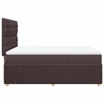 vidaXL Sommier à lattes de lit avec matelas Marron foncé 140x190 cm
