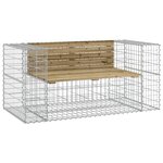 vidaXL Banc de jardin design gabion 143x71x65 5cm bois de pin imprégné