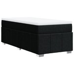 vidaXL Sommier à lattes de lit avec matelas Noir 90x190 cm Tissu