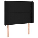 vidaXL Sommier à lattes de lit avec matelas Noir 90x190 cm Tissu