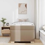 vidaXL Cadre de lit Cappuccino 100 x 200 cm Faux cuir