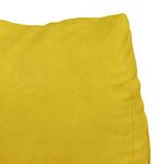 vidaXL Coussin de Dos Jaune 45 x 20 x 35 cm Tissu en velours côtelé