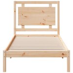 vidaXL Cadre de lit extra long sans matelas 100x220 cm bois massif