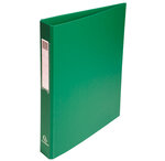 Classeur recouvert PP 4 anneaux 25mm sur 3ème de couv VERT EXACOMPTA
