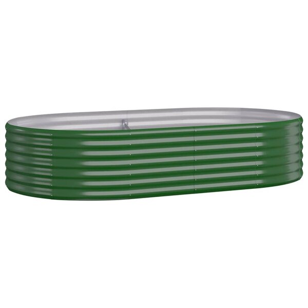 vidaXL Lit surélevé de jardin Acier galvanisé 175x100x36cm Vert