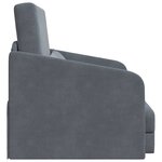 vidaXL Canapé-Lit Gris foncé 65 x 80 x 83 cm Velours