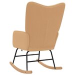 vidaXL Chaise à bascule Beige Tissu Sherpa