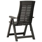 vidaXL Chaises inclinables de jardin lot de 2 Plastique Anthracite