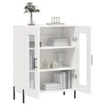 vidaXL Buffet Blanc brillant 69 5x34x90 cm Bois d'ingénierie