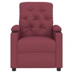 vidaXL Fauteuil inclinable électrique Rouge bordeaux Tissu