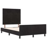 vidaXL Cadre de lit avec tête de lit Noir 120 x 190 cm Velours