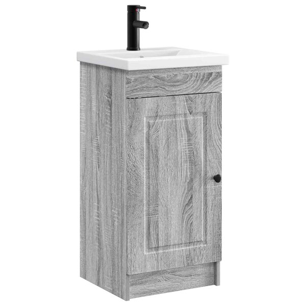 vidaXL Meuble de salle de bain avec évier Sonoma gris