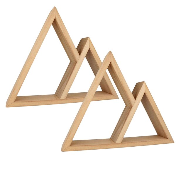 2 étagères murales bois montagne 37 x 30 cm