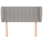 vidaXL Tête de lit avec oreilles Gris clair 103x23x78/88 cm Tissu