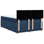 vidaXL Sommier à lattes de lit avec matelas Bleu 140x200 cm Tissu