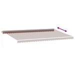 vidaXL Auvent manuel rétractable marron 600x300 cm