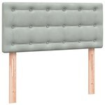 vidaXL Sommier à lattes de lit et matelas et LED gris clair 90x210 cm velours