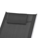 vidaXL Chaise à bascule d'extérieur Noir Textilène
