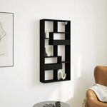 vidaXL Armoire murale noir 50x15x100 cm bois d'ingénierie
