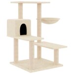 vidaXL Arbre à chat avec griffoirs en sisal crème 82 5 cm