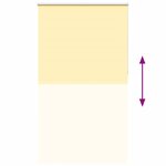 vidaXL Store enrouleur occultant jaune largeur du tissu 126 6 cm