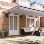 vidaXL Auvent Gris clair 500 x 300 x 165 cm Polyester et Aluminium