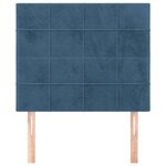 vidaXL Tête de lit Bleu foncé 90x5x118/128 cm Velours