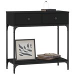 vidaXL Table console noir 75x34 5x75 cm bois d'ingénierie
