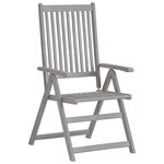 vidaXL Chaises inclinables de jardin lot de 4 et coussins Bois acacia
