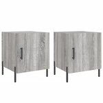 vidaXL Tables de chevet 2 Pièces sonoma gris 40x40x50cm bois d'ingénierie