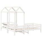 vidaXL Ensemble de lit et de banc avec toit sans matelas 75x190 cm