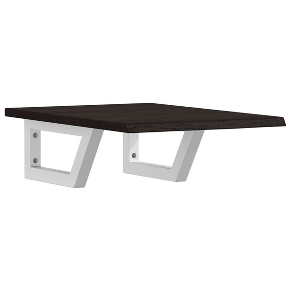 vidaXL Étagère de vasque murale acier et bois de chêne massif