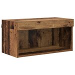 vidaXL Meuble TV avec des lumières à LED 8 Pièces Bois Ancien Verre