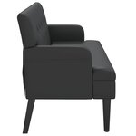 vidaXL Banc avec dossier noir 112x65 5x75 cm similicuir