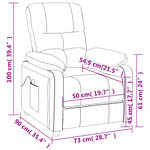 vidaXL Fauteuil de massage Gris foncé Tissu