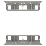 vidaXL Meubles TV 4 Pièces gris béton 80x30x30 cm bois d'ingénierie