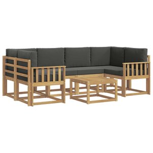 vidaXL Ensemble de canapés d'extérieur 7 Pièces Blanc et anthracite