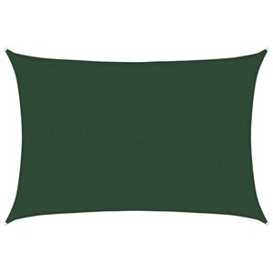 vidaXL Voile d'ombrage 160 g/m² Vert foncé 5x7 m PEHD