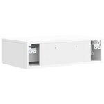 vidaXL Table d'appoint murale Blanc brillant 59 x 34 5 x 17 cm