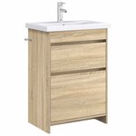 vidaXL Meuble sous lavabo de salle de bain Chêne Sonoma