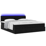 VidaXL Cadre de lit ottoman avec matelas noir 200x200cm velours