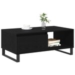 vidaXL Table basse Chêne noir 90 x 50 x 36 5 cm Bois d'ingénierie