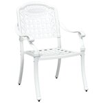 vidaXL Ensemble de salle à manger pour jardin 7 Pièces Blanc Aluminium