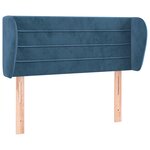 vidaXL Tête de lit avec oreilles Bleu foncé 83x23x78/88 cm Velours