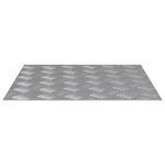 vidaXL Plaques à damier 4 Pièces Argent 50 x 50 cm Aluminium