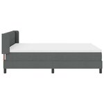 vidaXL Lit à ressorts avec tête de lit Gris foncé 200 x 140 cm tissu