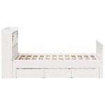 vidaXL Lit bibliothèque sans matelas blanc 140x200 cm bois pin massif