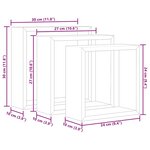 vidaXL Étagères murales sous forme de cube 3 Pièces Blanc MDF