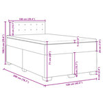 vidaXL Sommier à lattes de lit et matelas Gris clair 120x200cm Velours
