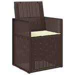 vidaXL Chaises de jardin salle à manger 2 Pièces Marron et crème PP